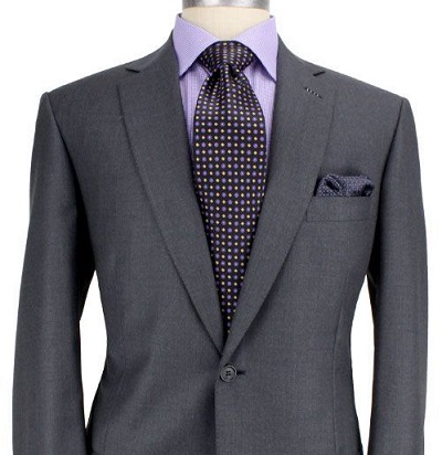 Charcoal Gray Suit with Blue Shirt