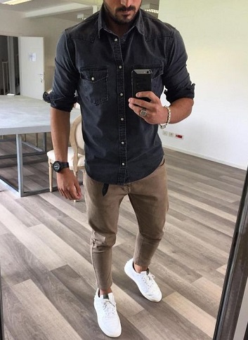 What to wear with clearance a jean shirt for guys