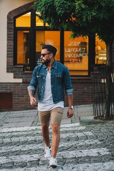 Denim shirt with outlet shorts men