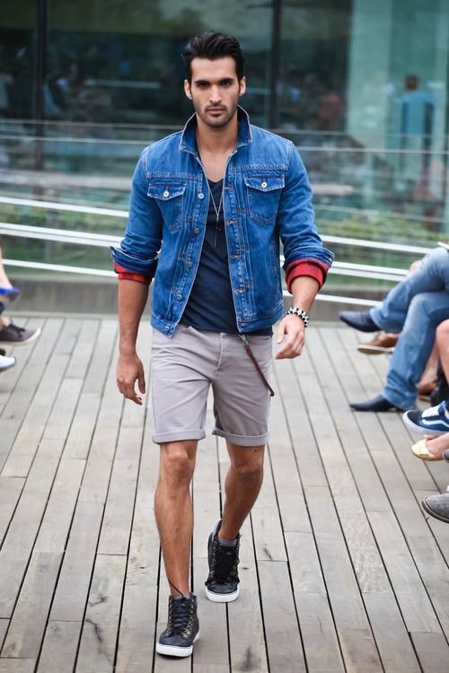 Jean shirt with on sale shorts