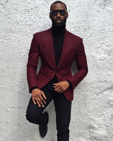 Turtleneck on sale men suit