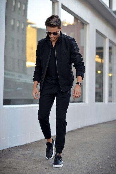 All black 2025 outfit mens